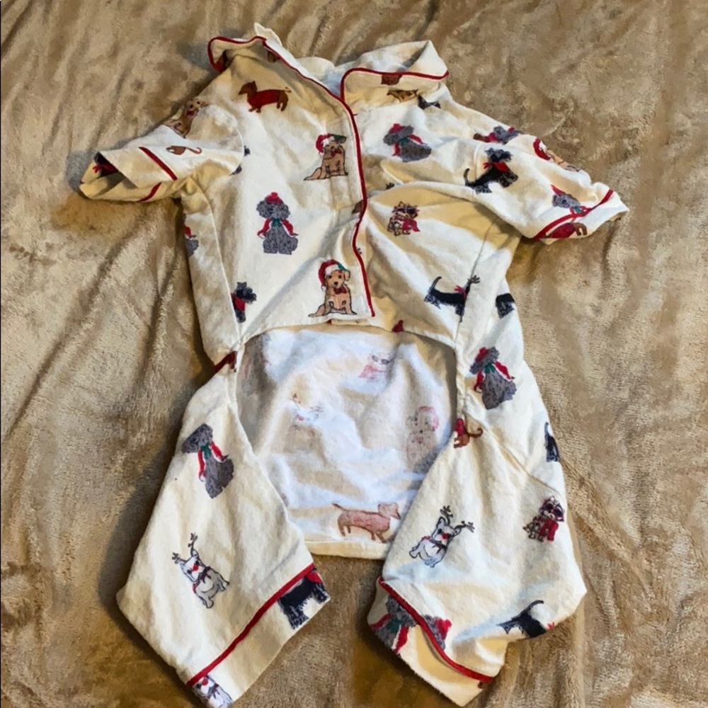 Christmas Dogs Print Flannel PJs for Pet/Dog